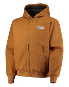 Detroit Lions Dunbrooke Brown Cotton Jacket