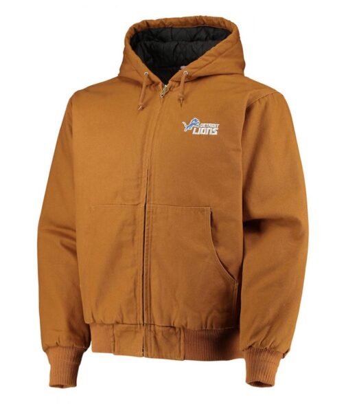 Detroit Lions Dunbrooke Brown Cotton Jacket