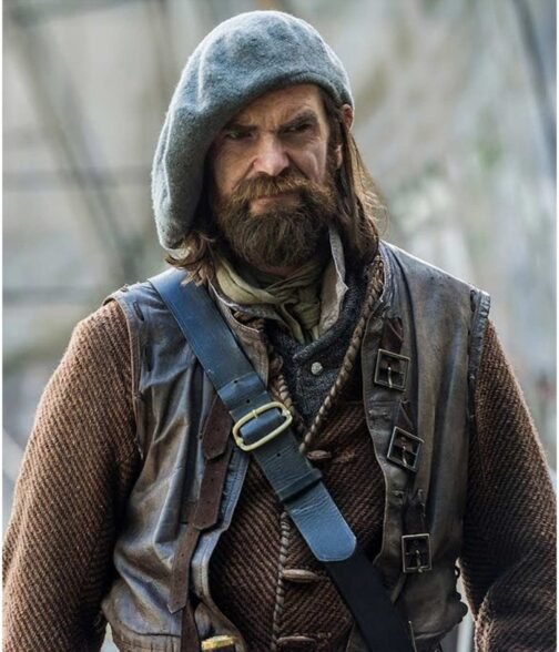 Duncan Lacroix Outlander Season 4 Brown Leather Vest - Image 7