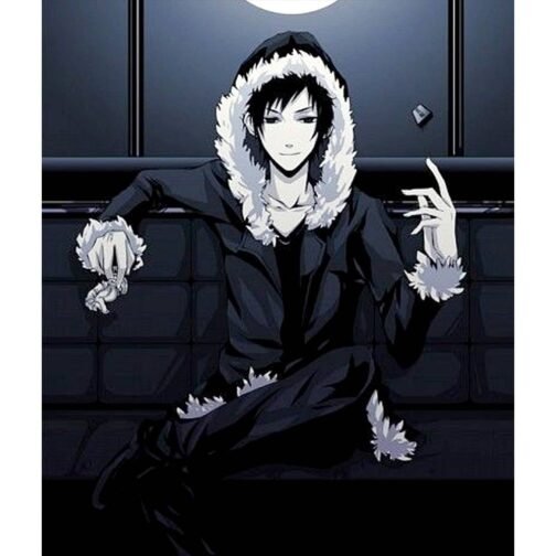 Izaya Orihara Durarara Fur Black Hoodie - Image 6