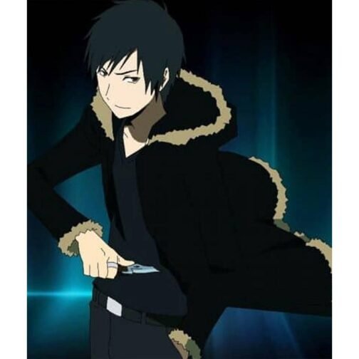 Izaya Orihara Durarara Fur Black Hoodie - Image 7