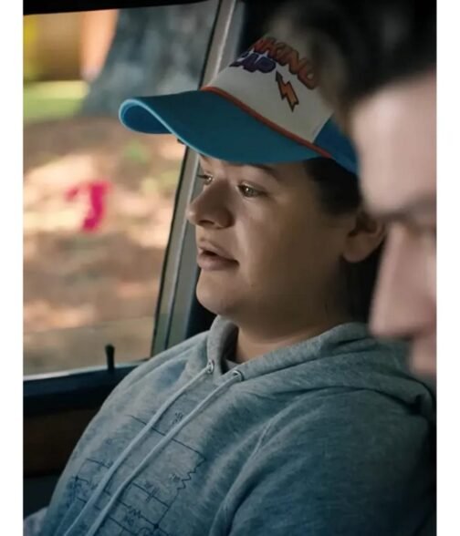 Gaten Matarazzo Stranger Things Season 4 Grey Fleece Hoodie - Image 13