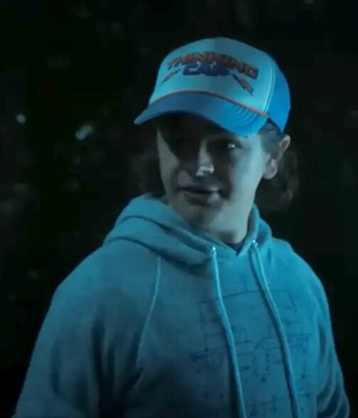 Gaten Matarazzo Stranger Things Season 4 Grey Fleece Hoodie - Image 12