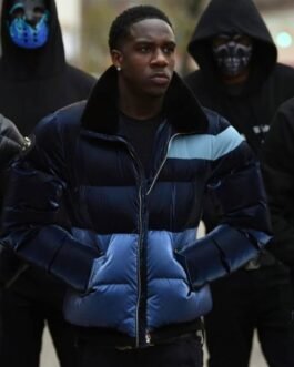 Dusty Locane Puffer Blue Hooded Jacket