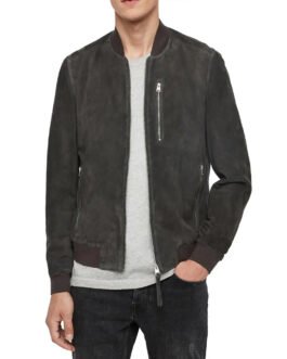 Hunter March E! News: Nightly Pop Suede Gray Jacket