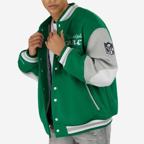 Princess Diana Philadelphia Eagles Wool Varsity Jacket - Image 7