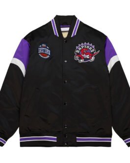 Toronto Raptors Eastern Heavyweight Black Satin Jacket