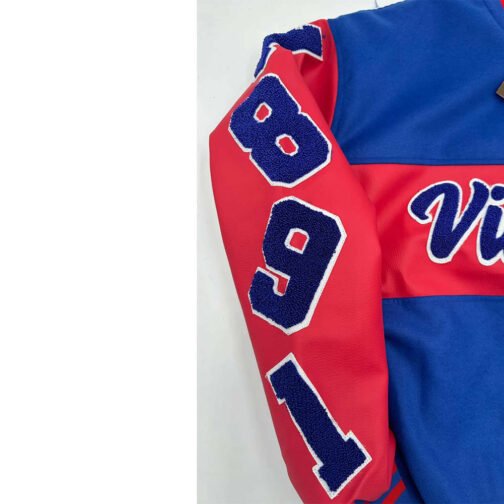 ECSU Vikings Ole Skool Letterman Jacket - Image 3