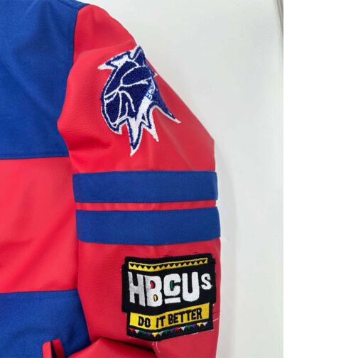 ECSU Vikings Ole Skool Letterman Jacket - Image 4