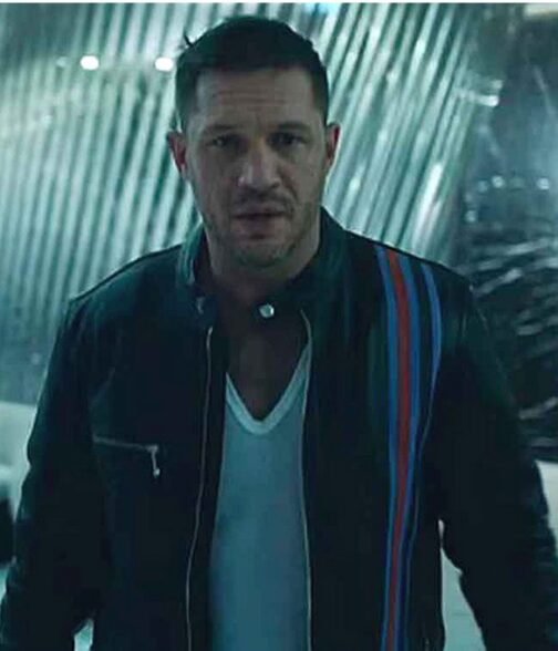 Tom Hardy Venom 2 Cafe Racer Leather Jacket - Image 2
