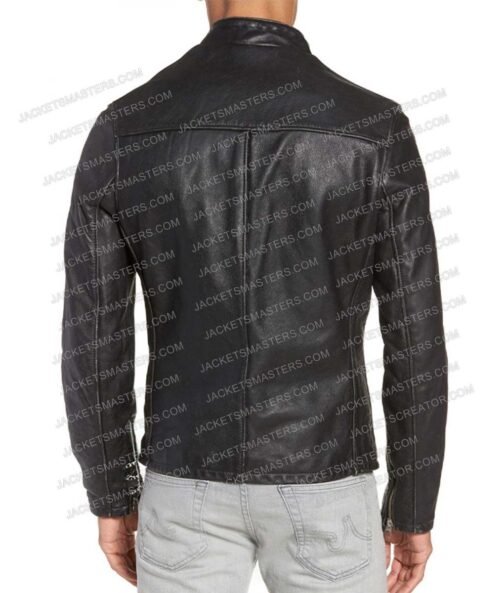Stranger Things S04 Joseph Quinn Black Leather Jacket - Image 3