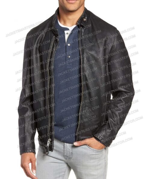 Stranger Things S04 Joseph Quinn Black Leather Jacket