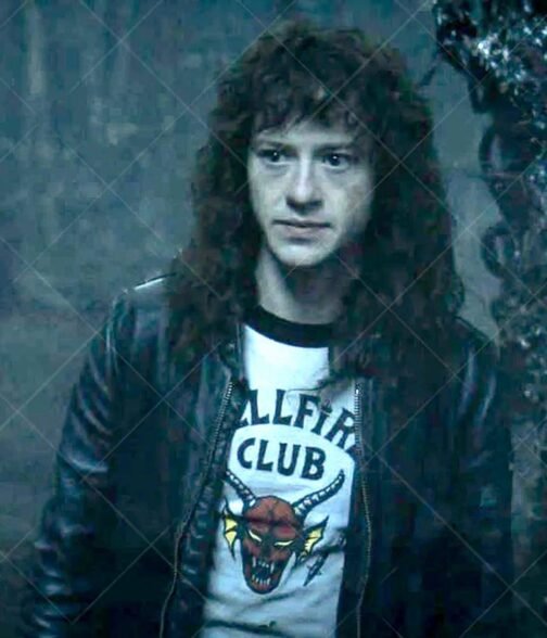 Stranger Things S04 Joseph Quinn Black Leather Jacket - Image 23