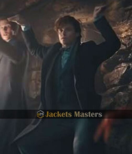 Eddie Redmayne Fantastic Beasts The Secrets of Dumbledore Blue Wool Coat - Image 9