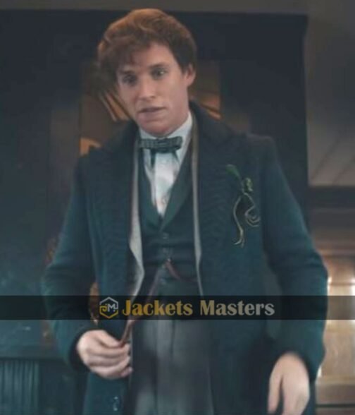 Eddie Redmayne Fantastic Beasts The Secrets of Dumbledore Blue Wool Coat - Image 2