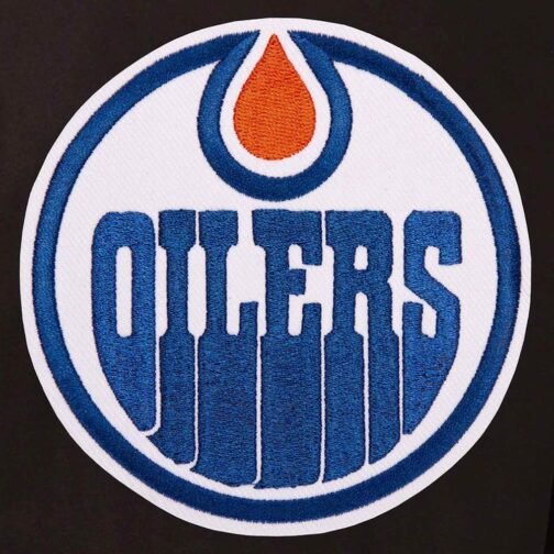 Edmonton Oilers Varsity Black Jacket - Image 3