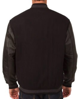 Edmonton Oilers Varsity Black Jacket