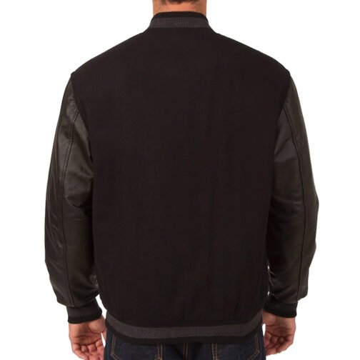 Edmonton Oilers Varsity Black Jacket - Image 2