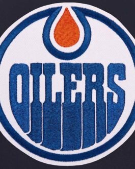 Edmonton Oilers Varsity Navy Wool Jacket