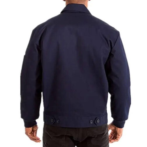 Edmonton Oilers Workwear Navy Cotton Jacket - Image 2