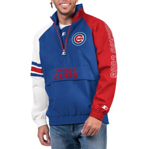 Chicago Cubs Elite Half Zip Pullover Jacket