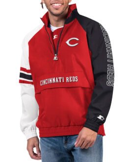 Cincinnati Reds Elite Half Zip Pullover Jacket