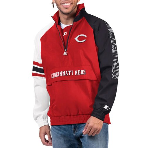 Cincinnati Reds Elite Half Zip Pullover Jacket