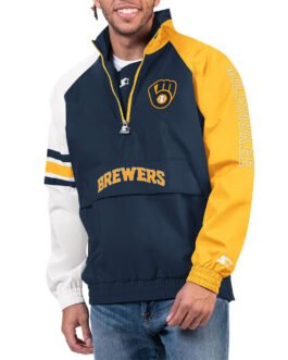 Milwaukee Brewers Elite Half Zip Pullover Jacket