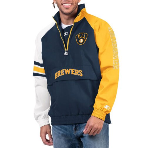 Milwaukee Brewers Elite Half Zip Pullover Jacket