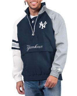 NY Yankees Elite Half Zip Pullover Jacket
