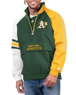 Oakland Athletics Elite Half Zip Pullover Jacket