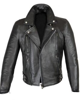 Elite Patrol Black Biker Classic Leather Jacket