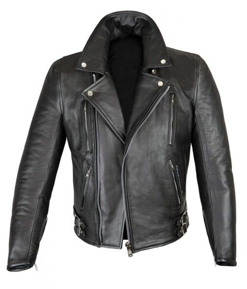 Elite Patrol Black Biker Classic Leather Jacket