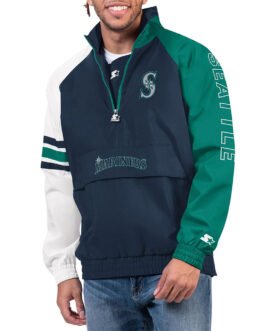 Seattle Mariners Elite Half Zip Pullover Jacket