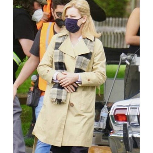 Elizabeth Banks Call Jane Beige Cotton Trench Coat - Image 9