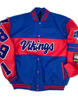 ECSU Vikings Ole Skool Letterman Jacket
