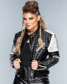 WWE Elizabeth Copeland Black and White Studded  Jacket