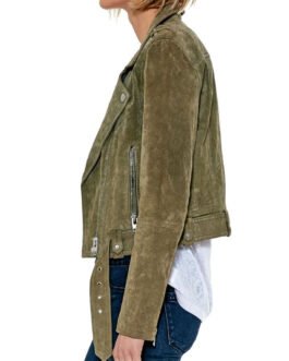 You Guinevere Beck Green Suede Jacket