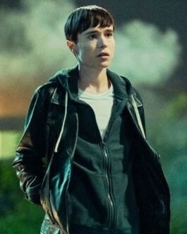 Elliot Page Umbrella Academy Biker Leather Jacket