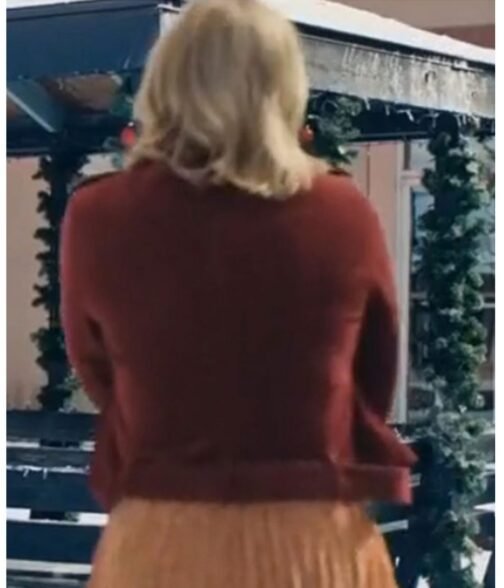 One December Night Eloise Mumford Suede  Maroon Jacket - Image 3