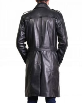 Elon Musk Belted Leather Coat