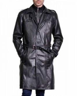 Elon Musk Black Leather Duster