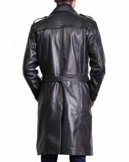 Elon Musk Black Leather Duster
