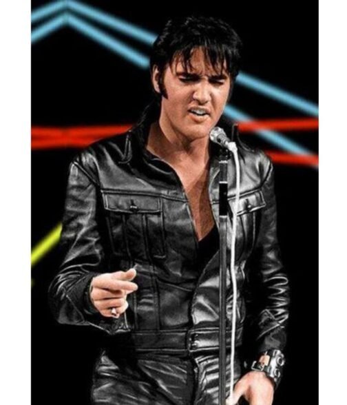 Elvis Presley Singer 1968 Leather Jacket - Image 13