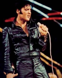 Elvis Presley Singer 1968 Leather Jacket