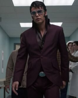 Elvis Austin Butler Maroon Blazer