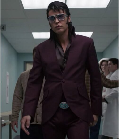 Elvis Austin Butler Maroon Blazer