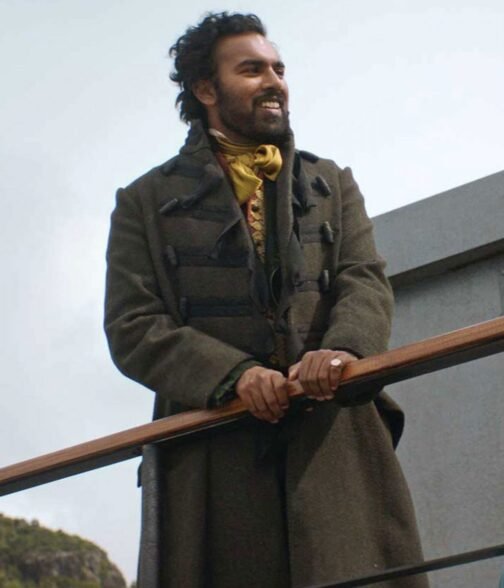 Himesh Patel The Luminaries Green Duffle Coat