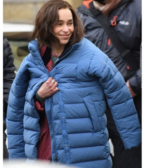 Secret Invasion Emilia Clarke Blue Coat - Image 3