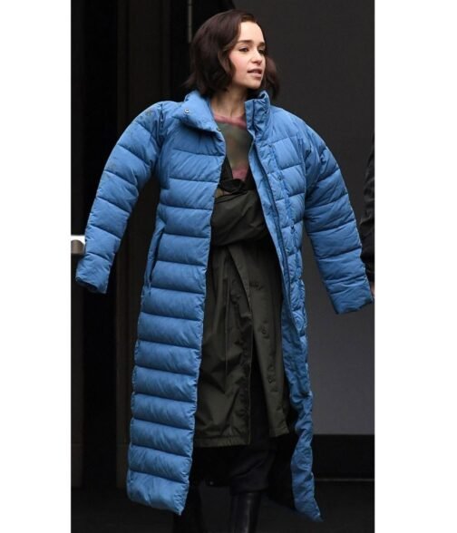 Secret Invasion Emilia Clarke Blue Coat - Image 4